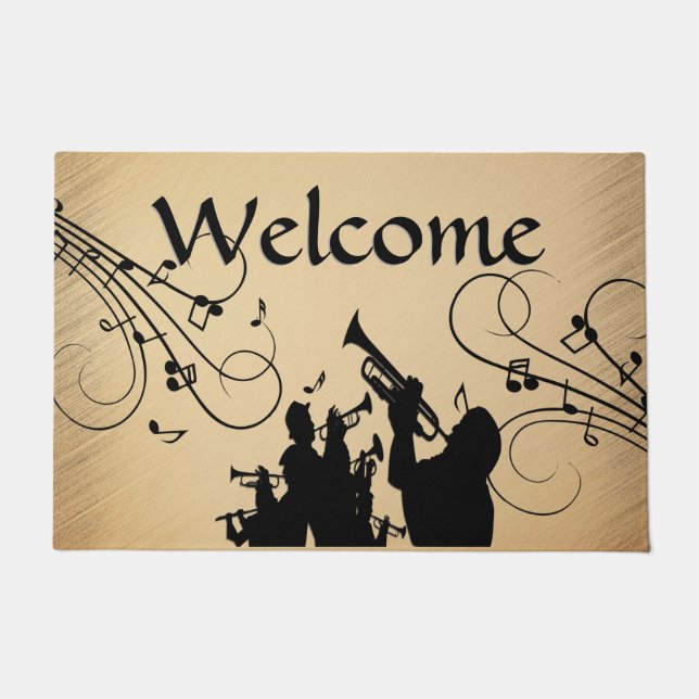 Felpudo Trumpet Section Rustic Music (Anverso)