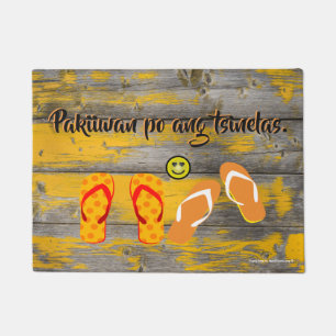 Felpudo Tsinelas "madera amarilla del ANG de Pakiiwan po