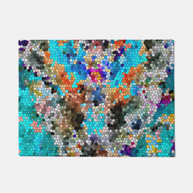 Felpudo TTEQOTGCubismINV AZUL SGDRKDP (Anverso)