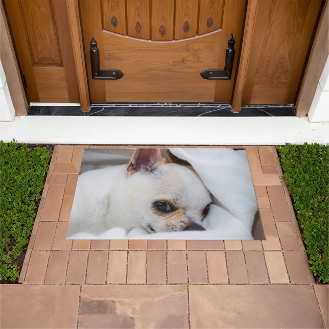 Felpudo Tu mascota perro cachorro personalizado foto chihu (Exterior)