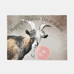 Felpudo TU TEXTO Cálido Billy Goat con Bienvenida Bubblegu