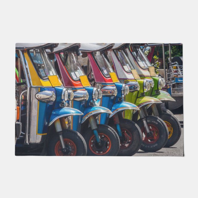 Felpudo Tuk tuks en fila  (Anverso)