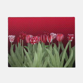 Felpudo Tulipanes rojos en Doormat gradiente