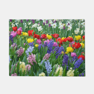 Felpudo Tulipanes y flores de jacinto