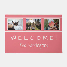 Felpudo TUS 3 FOTOS y esteras de puerta de TEXTO