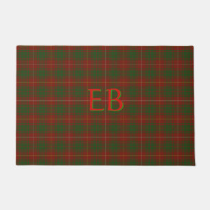Felpudo Tus iniciales en Bruce Clan tartan