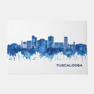 Felpudo Tuscaloosa Alabama Skyline Blue