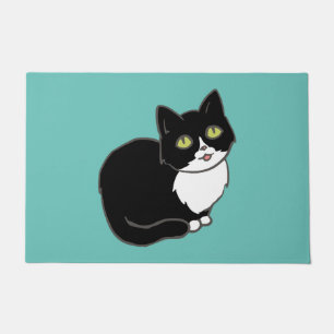 Felpudo Tuxie Tuxedo Cat