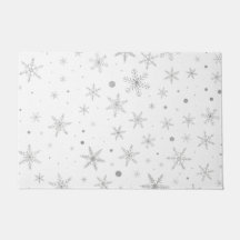 Twinkle Snowflake - Blanco y gris plateado