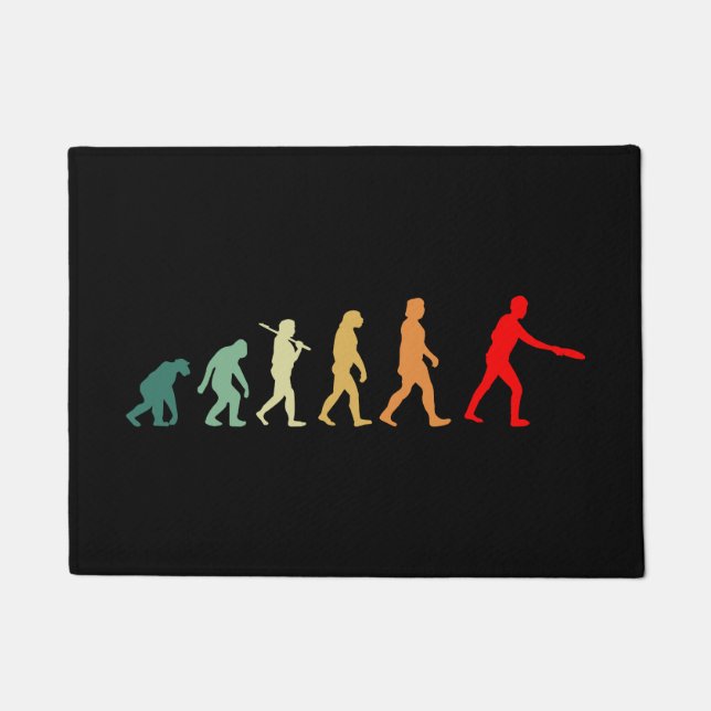 Felpudo Ultimate Frisbee Disc golf Evolution Retro Funny (Anverso)