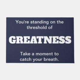 Felpudo Umbral de la mascota de bienvenida de grandeza