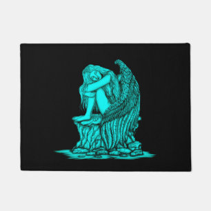 Felpudo Un ángel dormido en la piedra