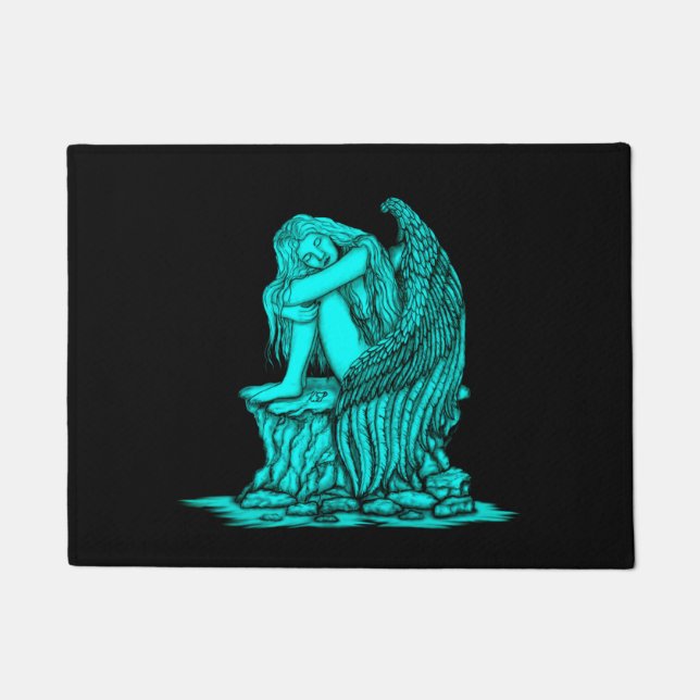 Felpudo Un ángel dormido en la piedra (Anverso)