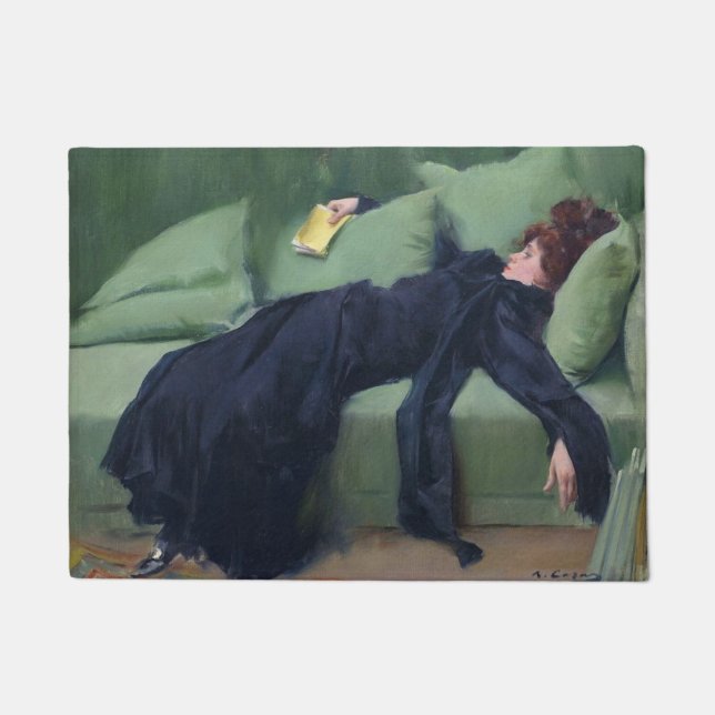 Felpudo Un Chica decente - Ramon Casas (Anverso)