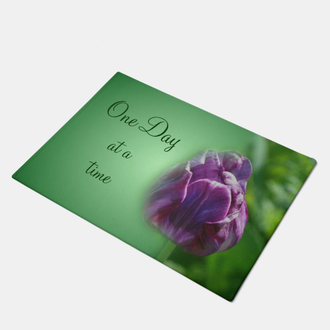 Felpudo Un Día A La Vez Tulip Inspirador (Angular)