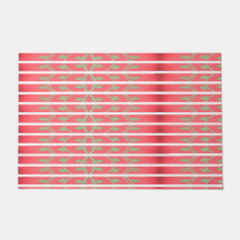 Un Diseñador Tira Mat Con Mint Green Y Pink