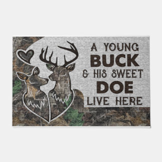 Felpudo Un dólar joven y su dulce perro viven aquí