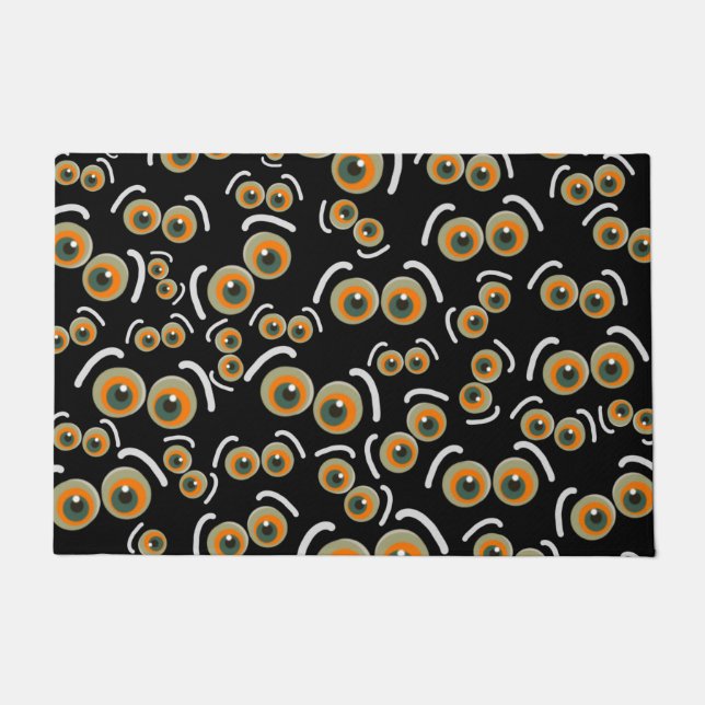 Felpudo Un gato asustado, Halloween Boo Eyes Bat (Anverso)