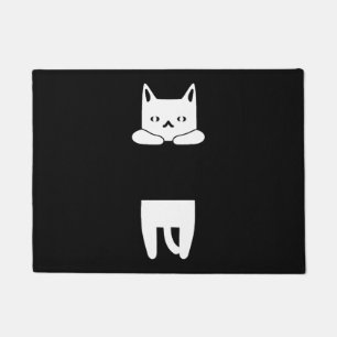 Felpudo Un Gato Gracioso Está Ahí.