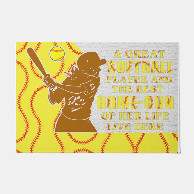 Felpudo Un Gran Softball Y El Mejor Home-Run (Anverso)