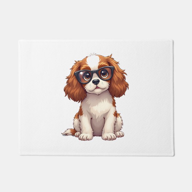 Felpudo Un perro lindo Rey Charles Spaniel (Anverso)
