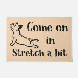 Felpudo Un poco más al ritmo, Bulldog francés de yoga