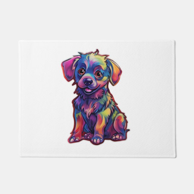 Felpudo Un rayo de alegría para el puerco fluorescente (Anverso)