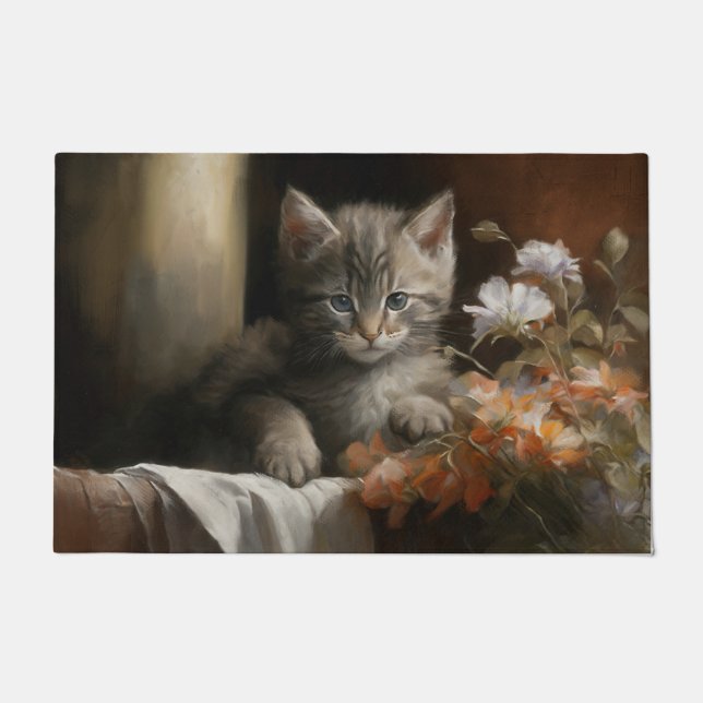 Felpudo Un rincón acogedor para un gatito (Anverso)