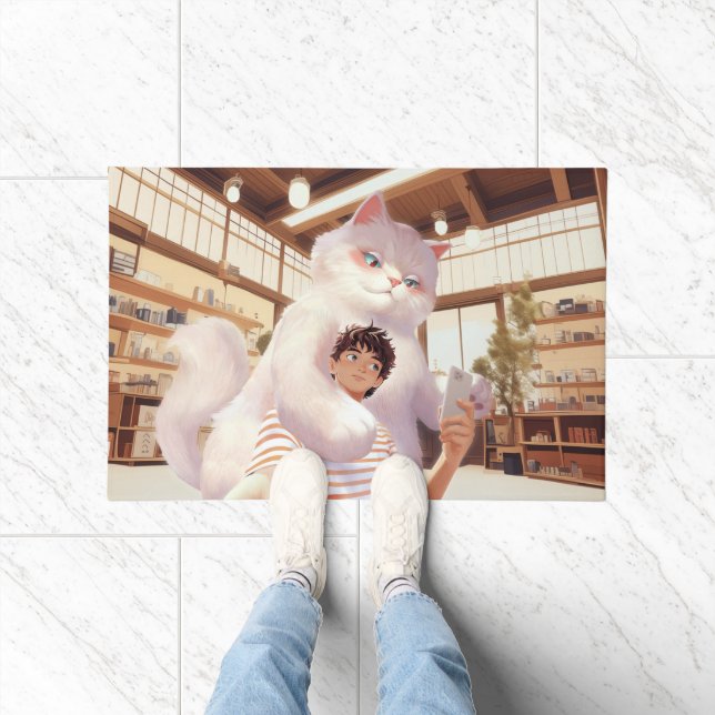 Felpudo Un selfie con el gigante esponjoso (Interior)