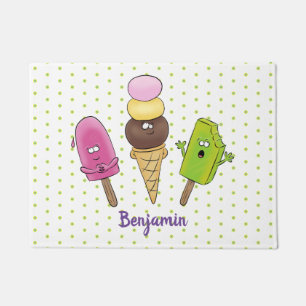 Felpudo Un trío de personalizado de helados de helado de s