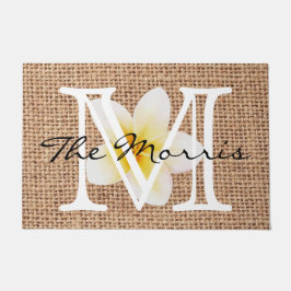 Felpudo Una belleza del diseño de verano natural floral en