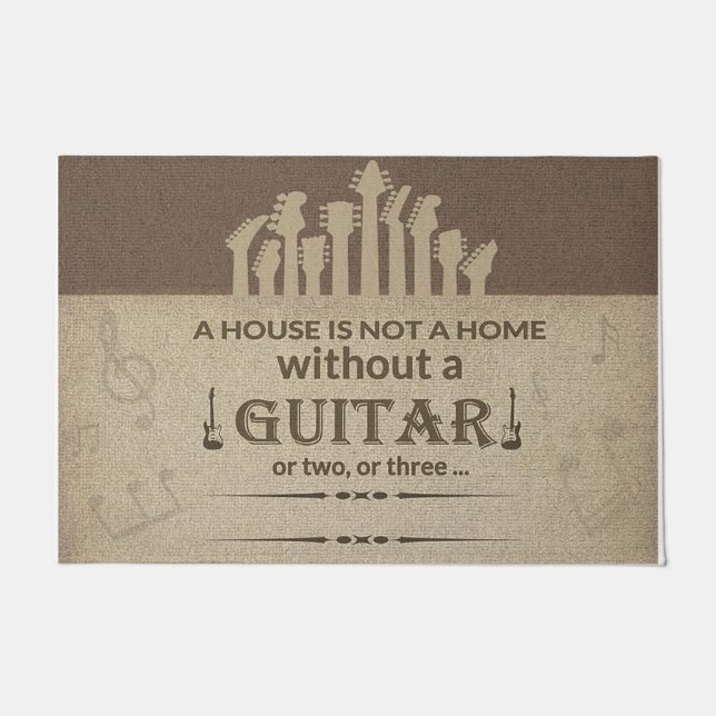 Felpudo Una Casa No Es Un Hogar Sin Guitarra (Anverso)