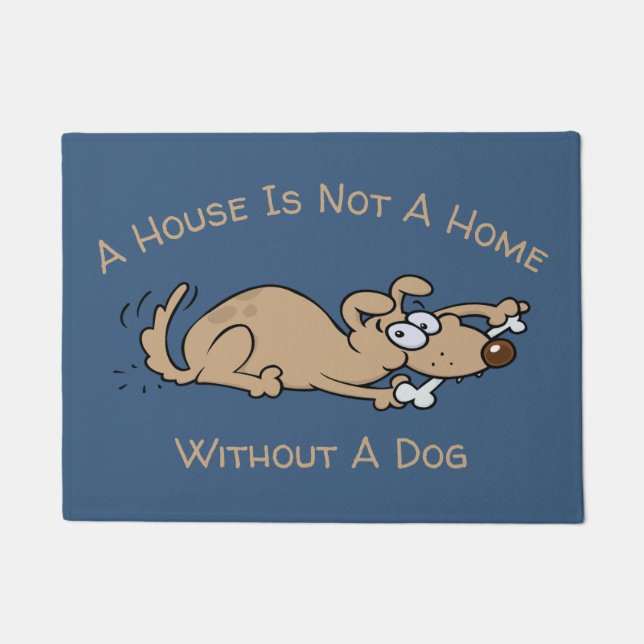 Felpudo Una casa no es un hogar sin un dibujo animado del (Anverso)