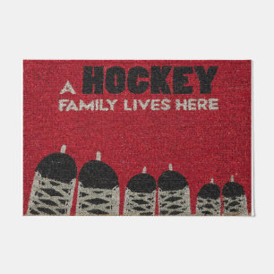 Felpudo Una familia de hockey vive aquí