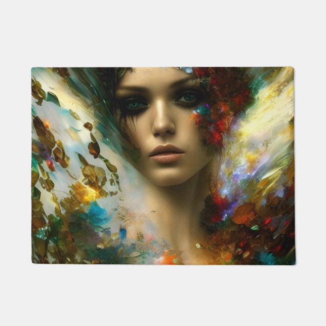 Felpudo Una hermosa mujer de fantasía (Anverso)