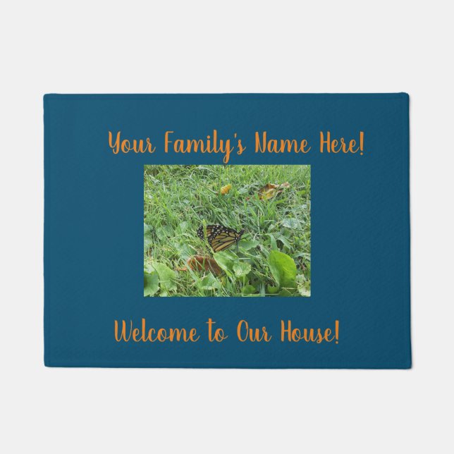 Felpudo Una mariposa monarca (Anverso)