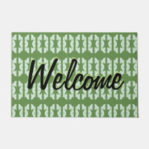 Una Puerta Verde Con Un Patrón De Bonito