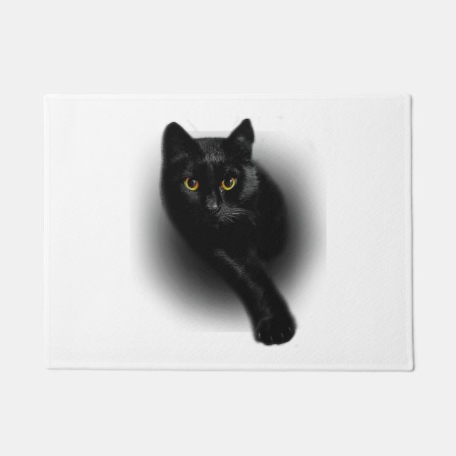 Felpudo Uñas para limar gato negro (Anverso)