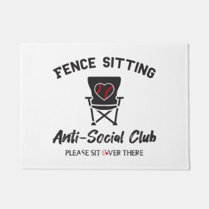 Felpudo Unas vallas divertidas sentadas anti club social B