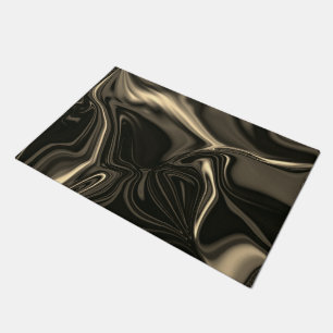 Felpudo Undulaciones en bronce con fondo beige pardo