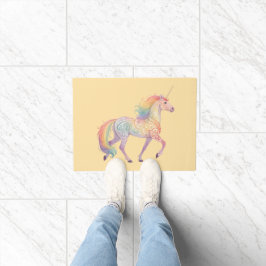 Felpudo Unicornio de Arcoíris Mágico Personalizado 