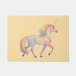 Felpudo Unicornio de Arcoíris Mágico Personalizado 