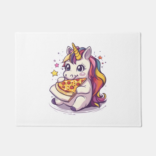 Felpudo Unicornio de Fiesta de Pizza (1) (Anverso)