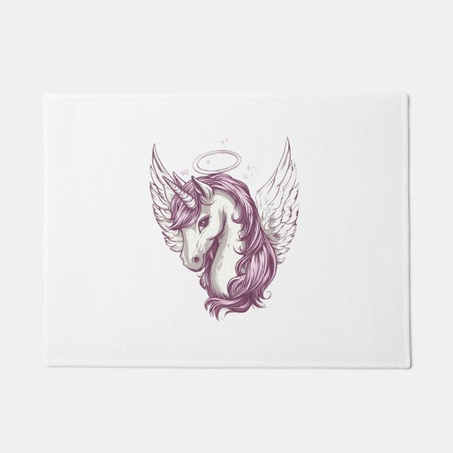 Felpudo Unicornio de Halo Angelical (1) (Anverso)