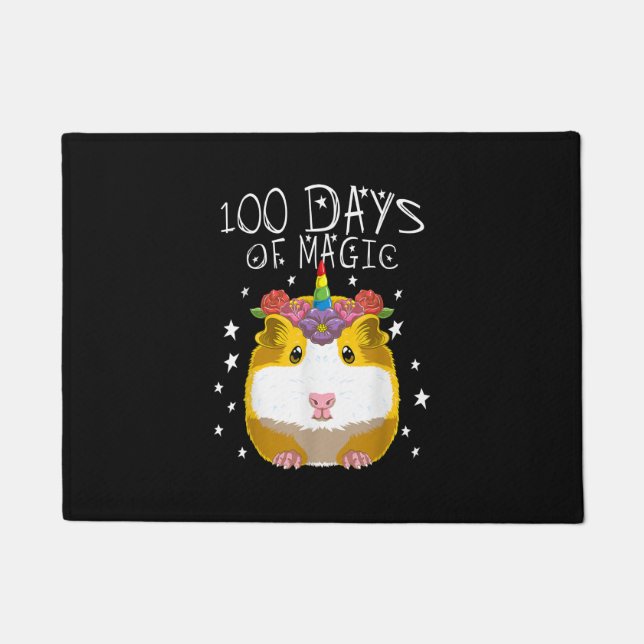 Felpudo unicornio lindo conejillo de indias 100 días de ma (Anverso)