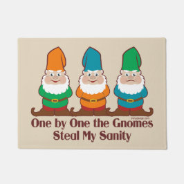 Felpudo Uno por uno los gnomos