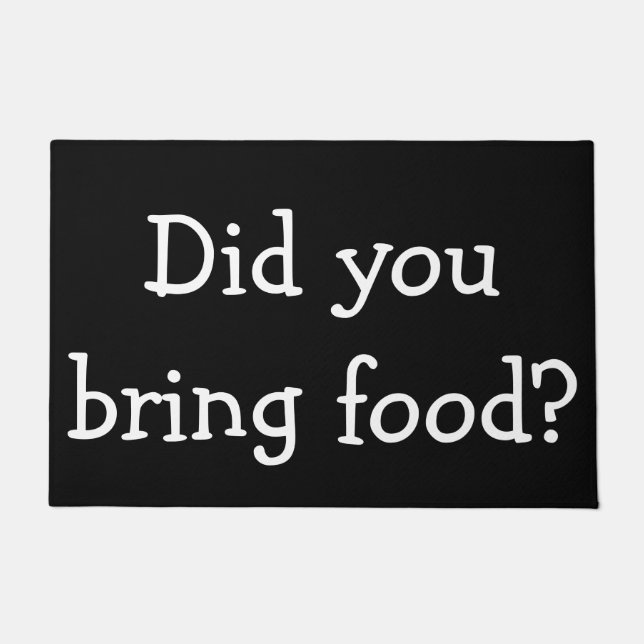 Felpudo ¿Usted trajo la comida? (Anverso)