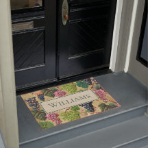 Uvas de vino de cosecha de vintage Nombre personal