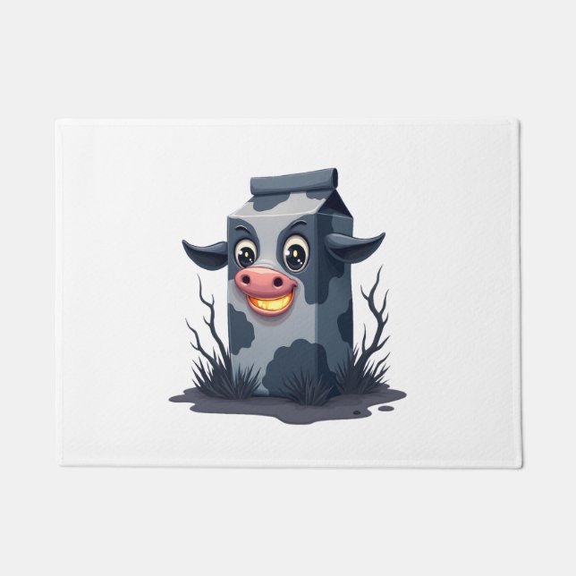 Felpudo Vaca de cartón de leche maldición (Anverso)