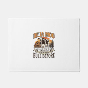 Felpudo Vaca divertida Deja Moo diseño de camisa western v